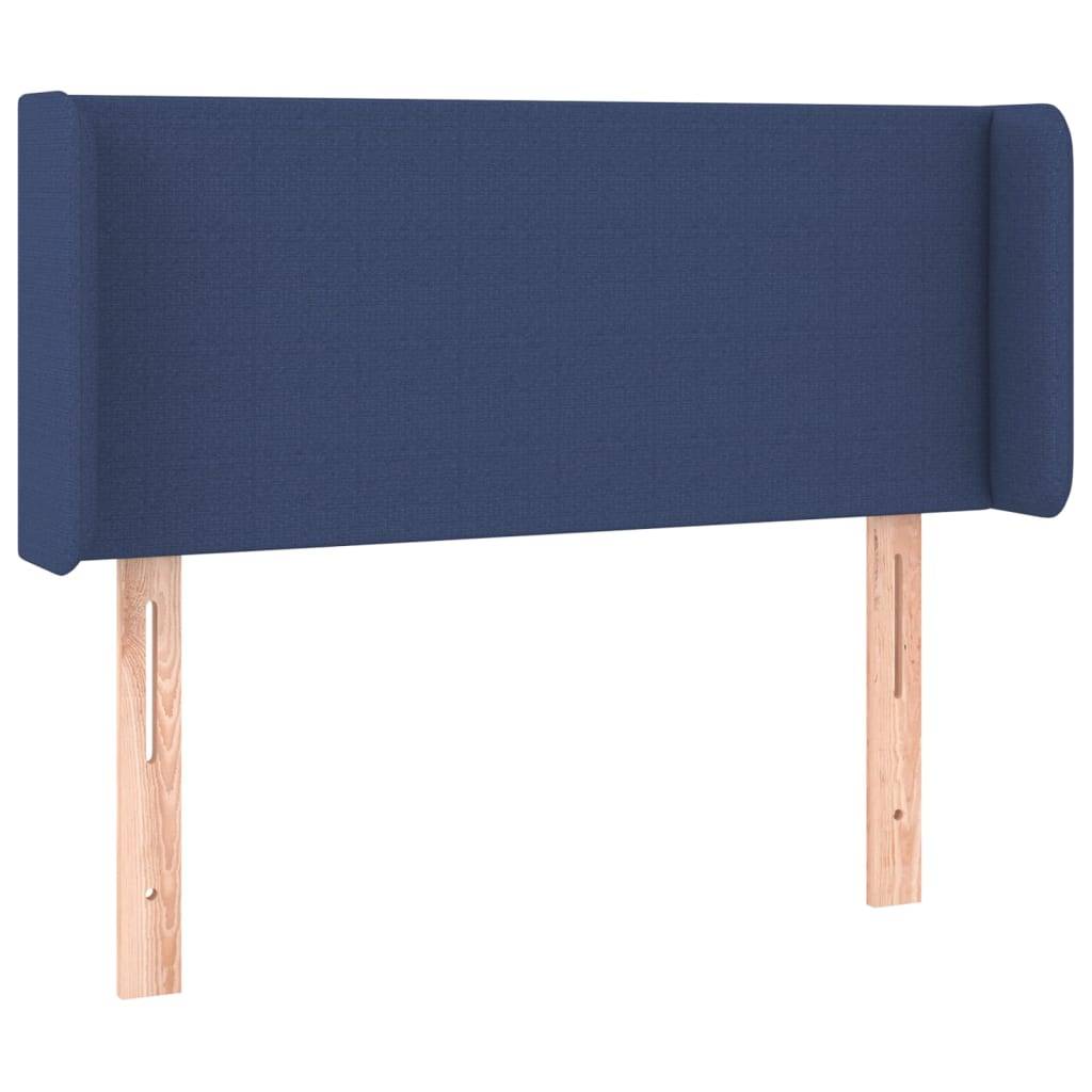 vidaXL LED Kopfteil Blau 93x16x78/88 cm Stoff