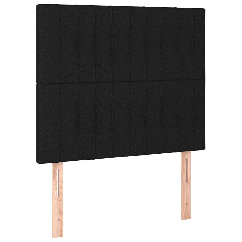 vidaXL Kopfteile 2 Stk. Schwarz 80x5x78/88 cm Stoff