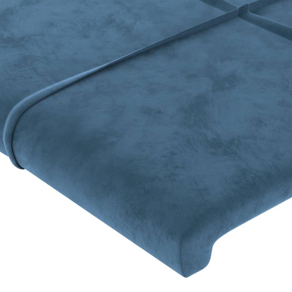 vidaXL Kopfteile 2 Stk. Dunkelblau 80x5x78/88 cm Samt