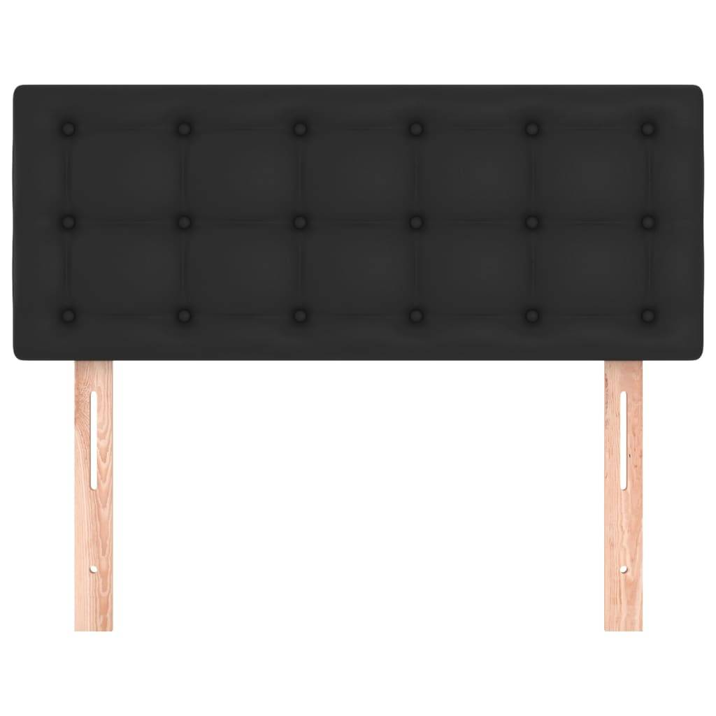 vidaXL Kopfteil Schwarz 100x5x78/88 cm Kunstleder