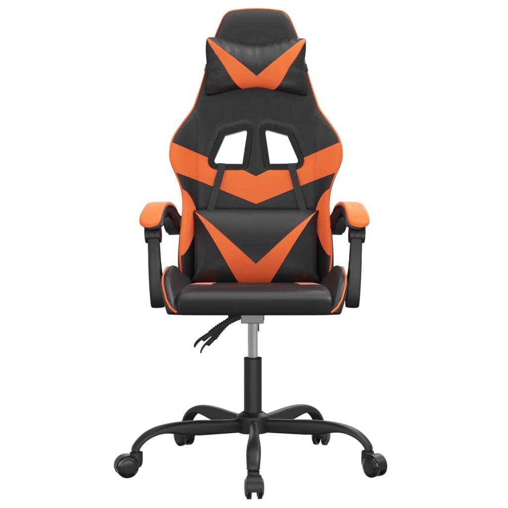 vidaXL Gaming-Stuhl Drehbar Schwarz und Orange Kunstleder