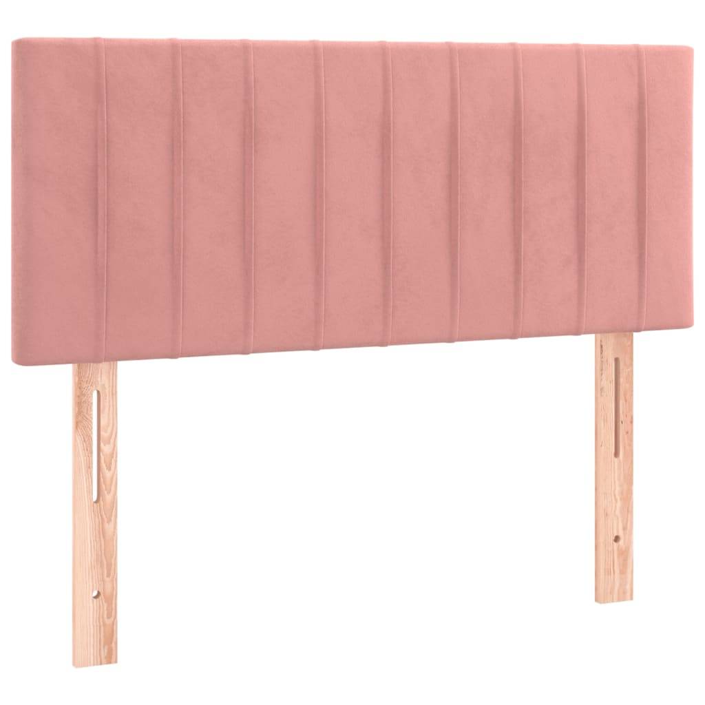vidaXL LED Kopfteil Rosa 90x5x78/88 cm Samt