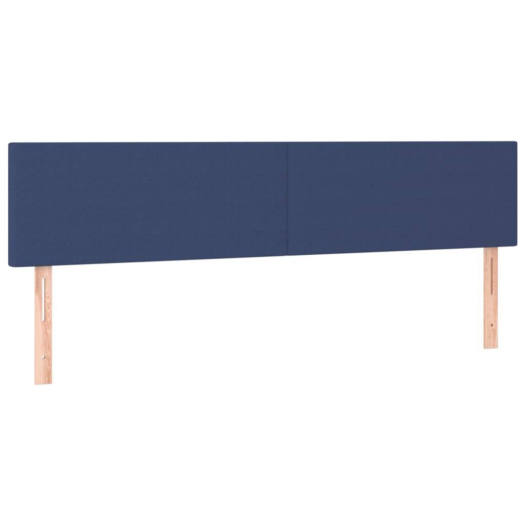 vidaXL Kopfteile 2 Stk. Blau 90x5x78/88 cm Stoff