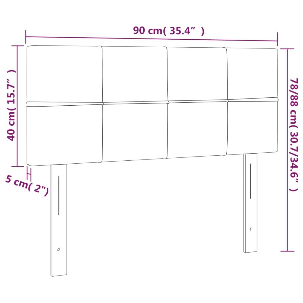 vidaXL Kopfteil Dunkelgrau 90x5x78/88 cm Stoff