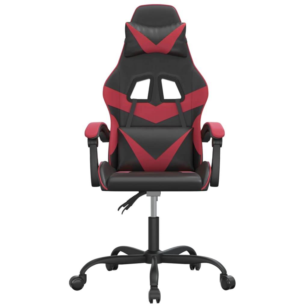 vidaXL Gaming-Stuhl Schwarz und Weinrot Kunstleder
