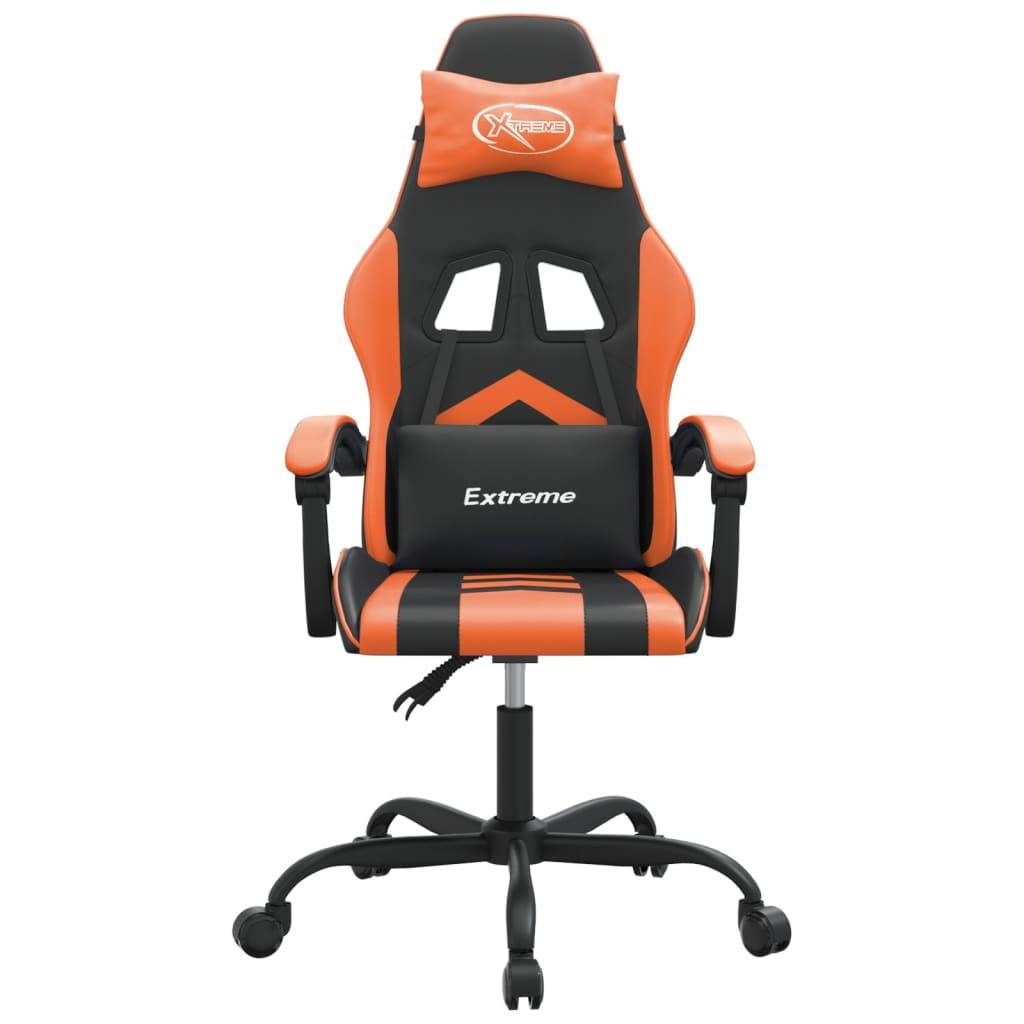 vidaXL Gaming-Stuhl Schwarz und Orange Kunstleder