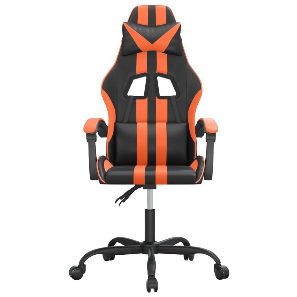 vidaXL Gaming-Stuhl Schwarz und Orange Kunstleder