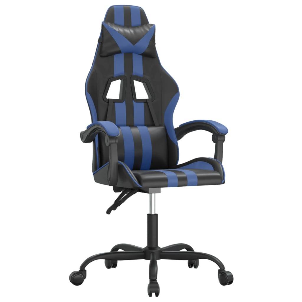 vidaXL Gaming-Stuhl Schwarz und Blau Kunstleder