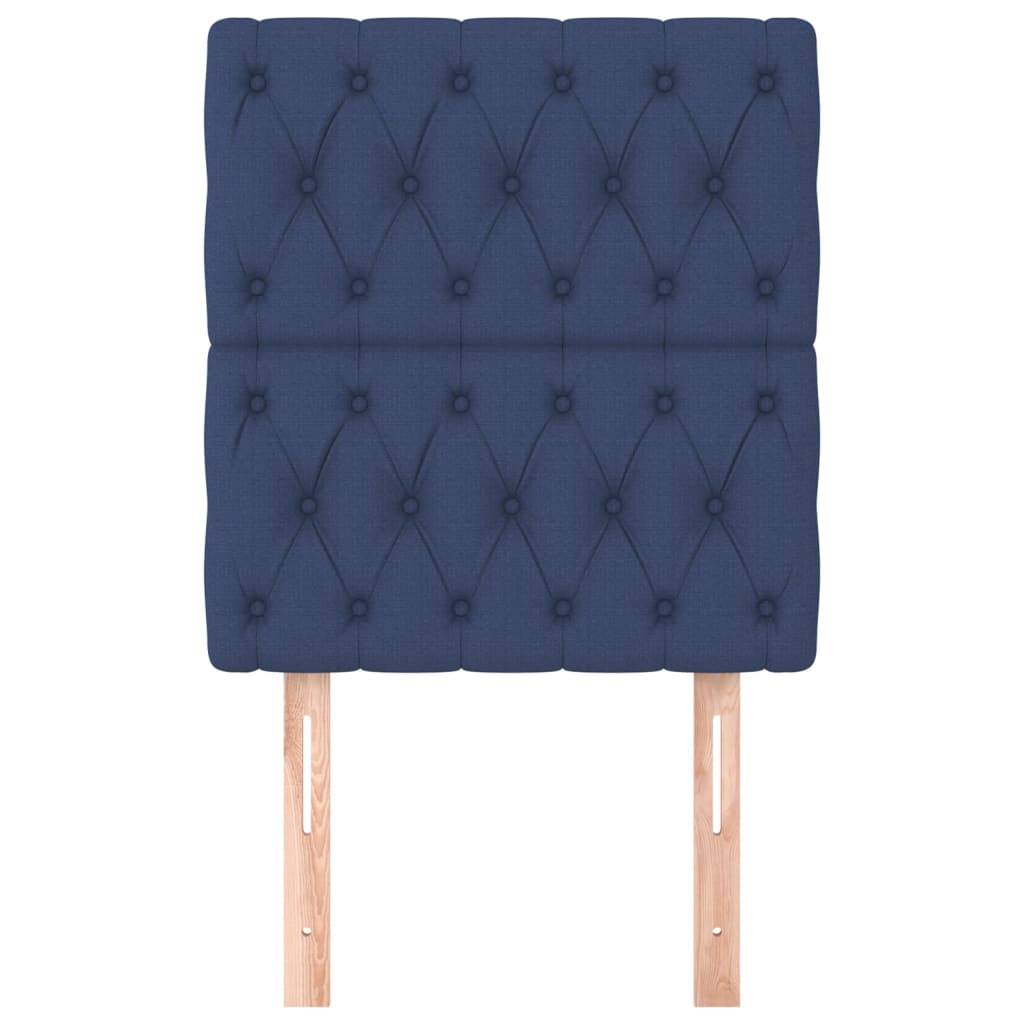vidaXL Kopfteile 2 Stk. Blau 80x7x78/88 cm Stoff