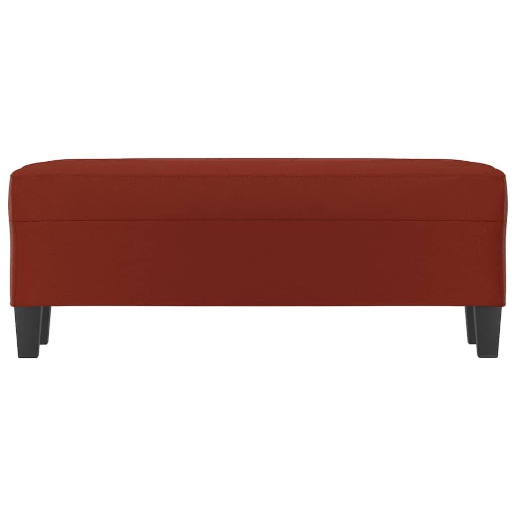 vidaXL Sitzbank Weinrot 100x35x41 cm Kunstleder