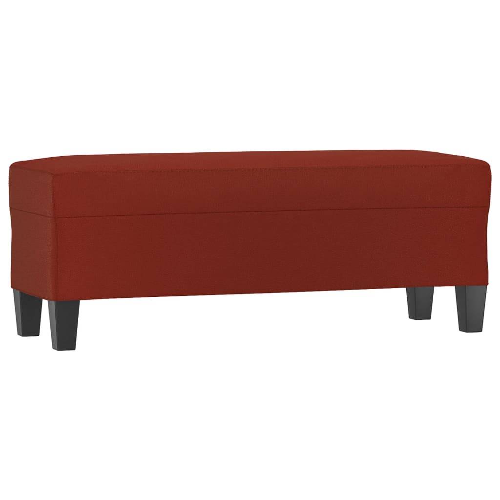 vidaXL Sitzbank Weinrot 100x35x41 cm Kunstleder
