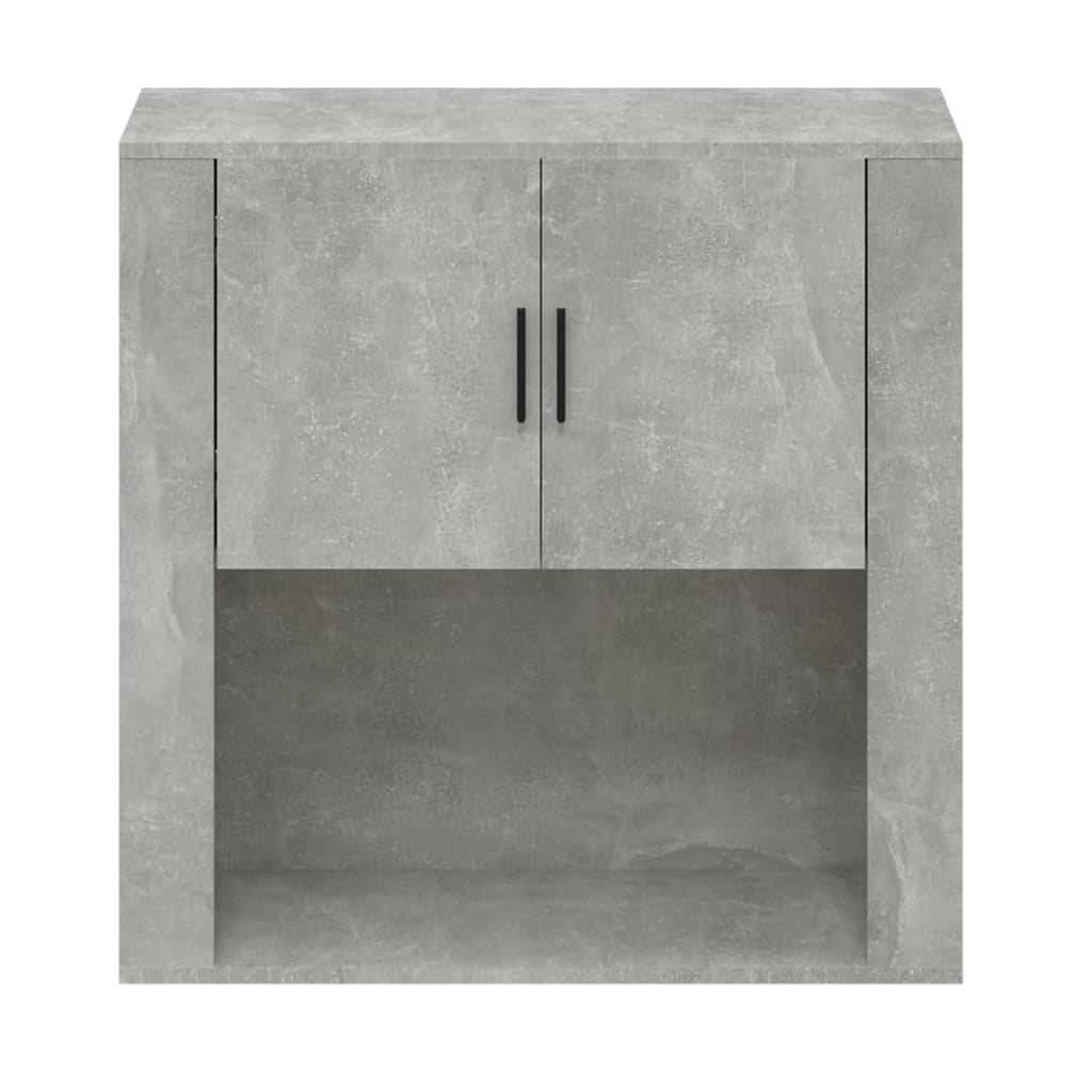 vidaXL Wandschrank Betongrau 80x33x80 cm Holzwerkstoff