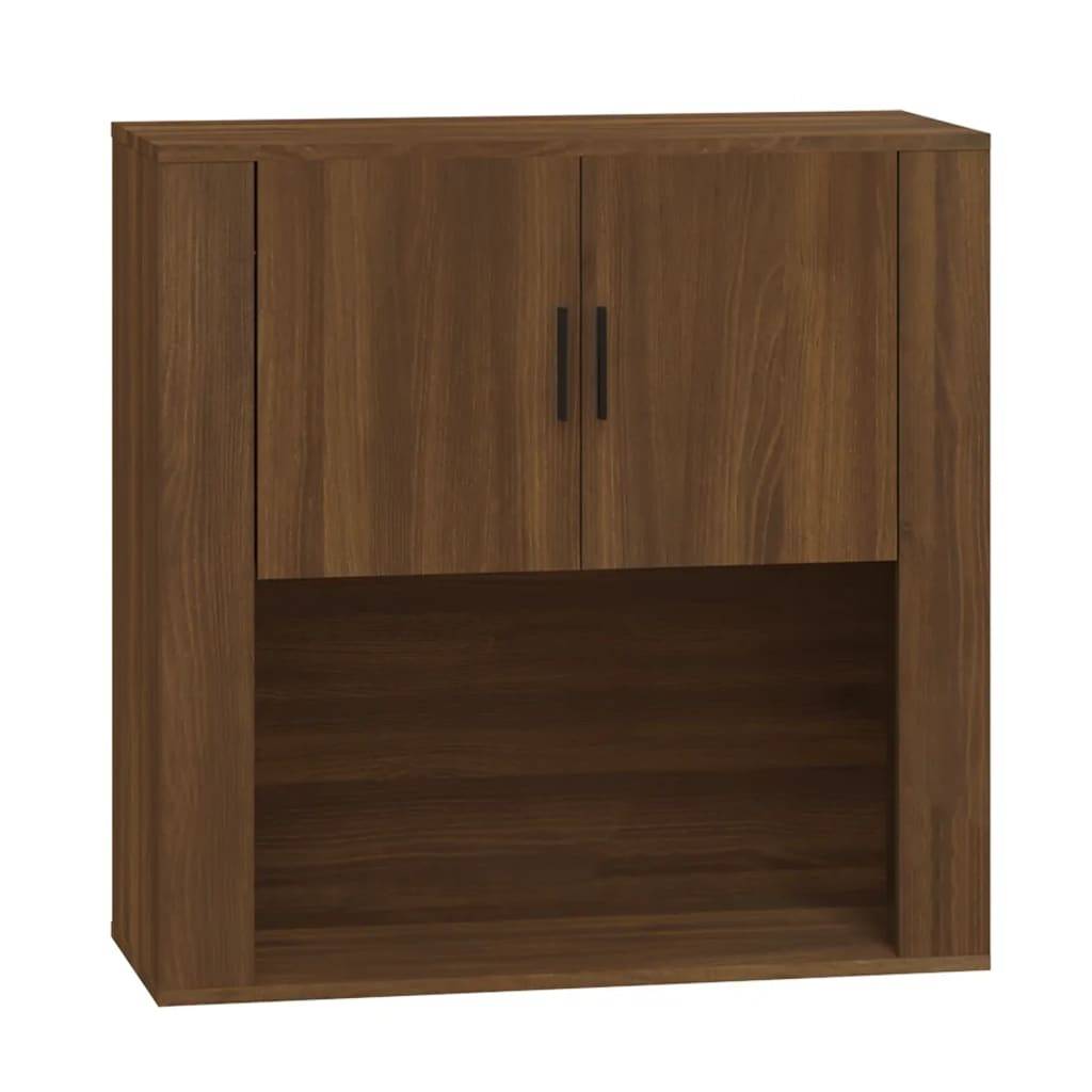 vidaXL Wandschrank Braun Eichen-Optik 80x33x80 cm Holzwerkstoff