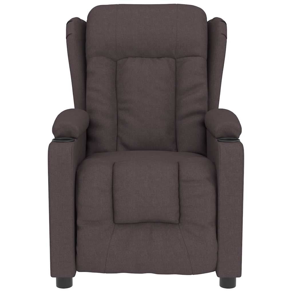 vidaXL Massagesessel Dunkelbraun Stoff