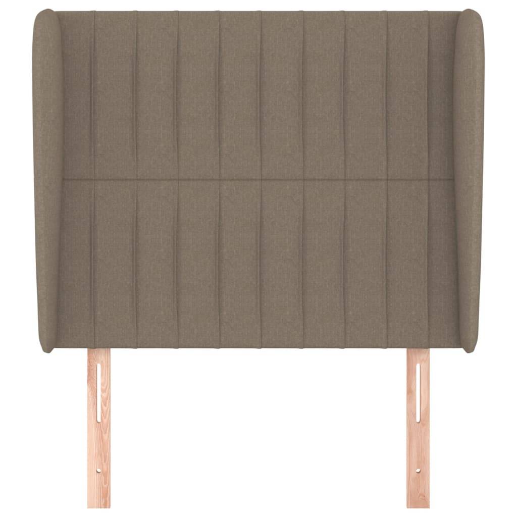 vidaXL Kopfteil mit Ohren Taupe 83x23x118/128 cm Stoff