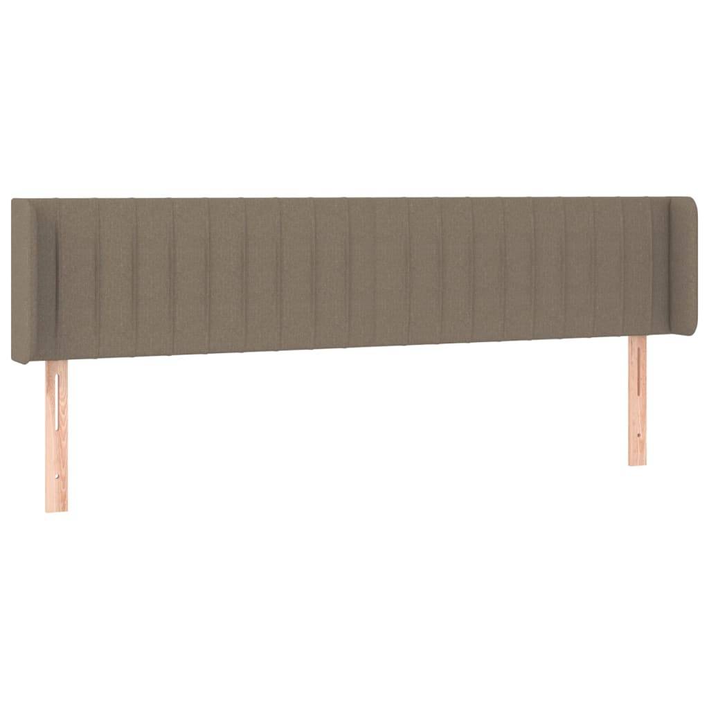 vidaXL LED Kopfteil Taupe 203x16x78/88 cm Stoff