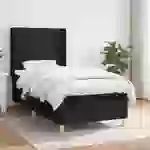 vidaXL Boxspringbett mit Matratze Schwarz 80x200 cm Stoff vidaXL Boxspringbett mit Matratze Schwarz 80x200 cm Stoff