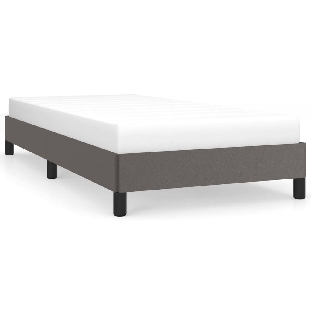 vidaXL Bettgestell Grau 100x200 cm Kunstleder