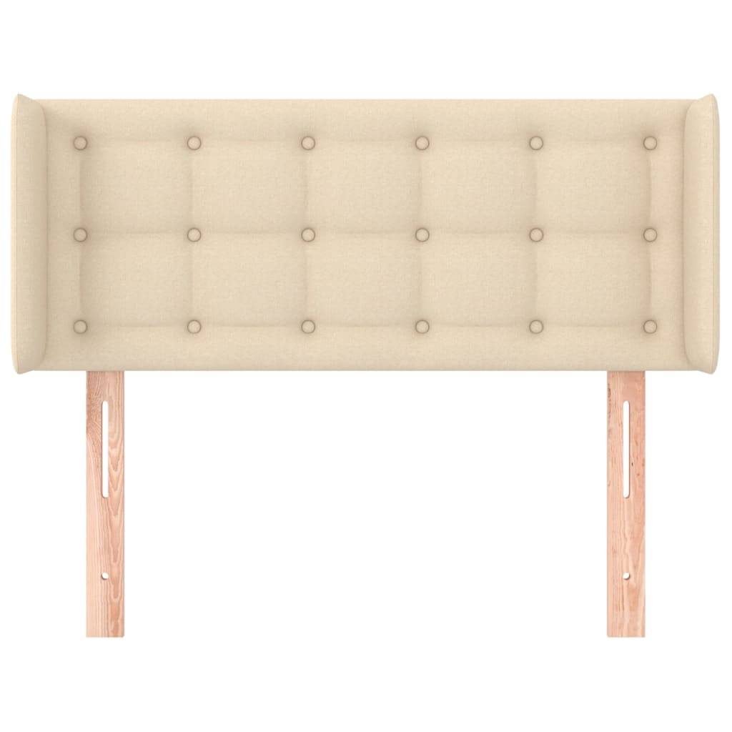 vidaXL Kopfteil mit Ohren Creme 93x16x78/88 cm Stoff