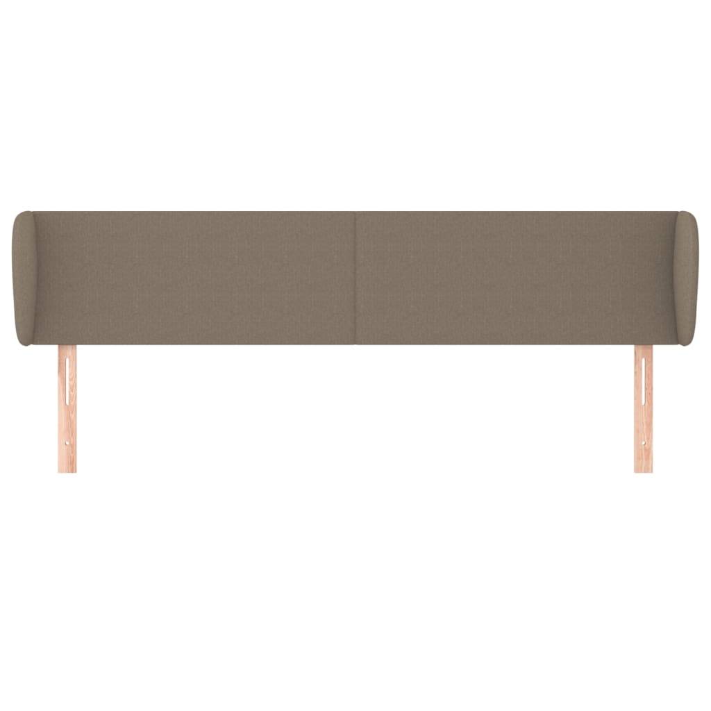 vidaXL Kopfteil mit Ohren Taupe 183x23x78/88 cm Stoff