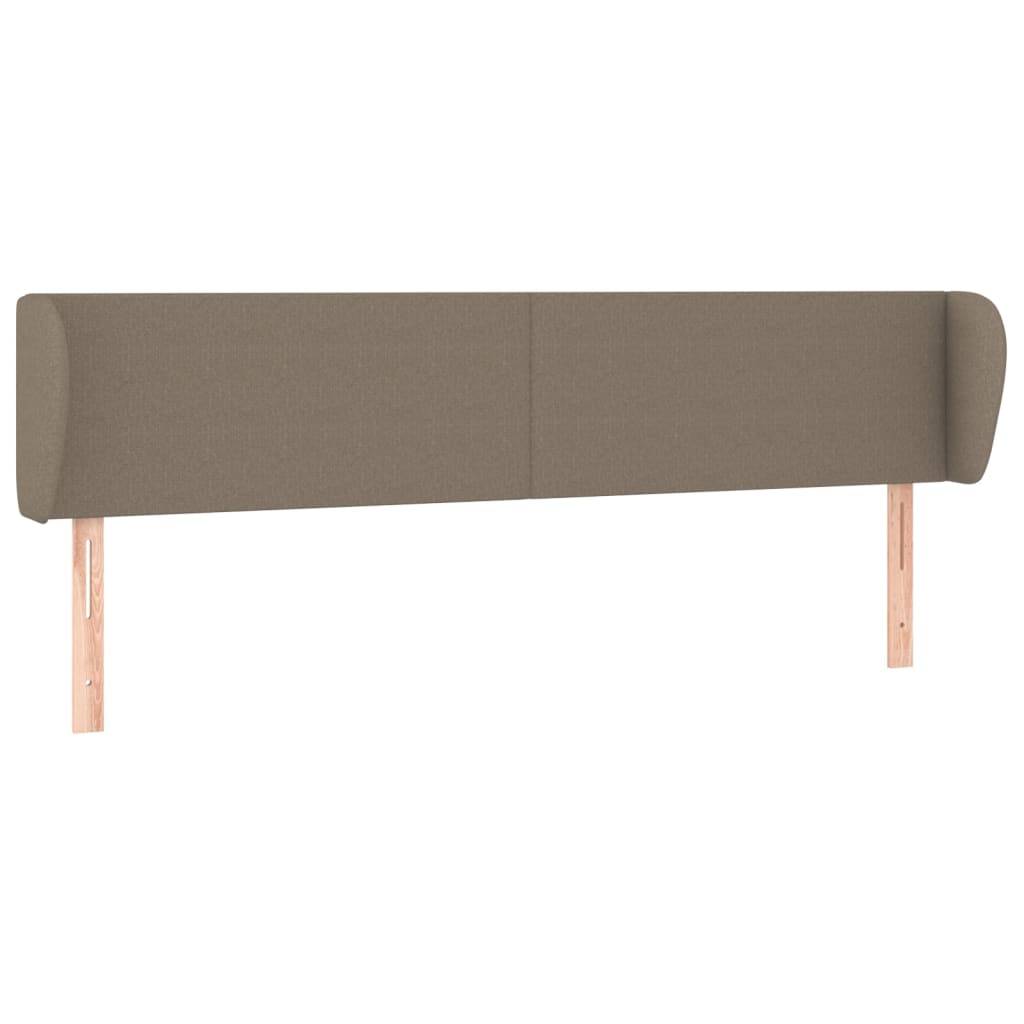 vidaXL Kopfteil mit Ohren Taupe 183x23x78/88 cm Stoff