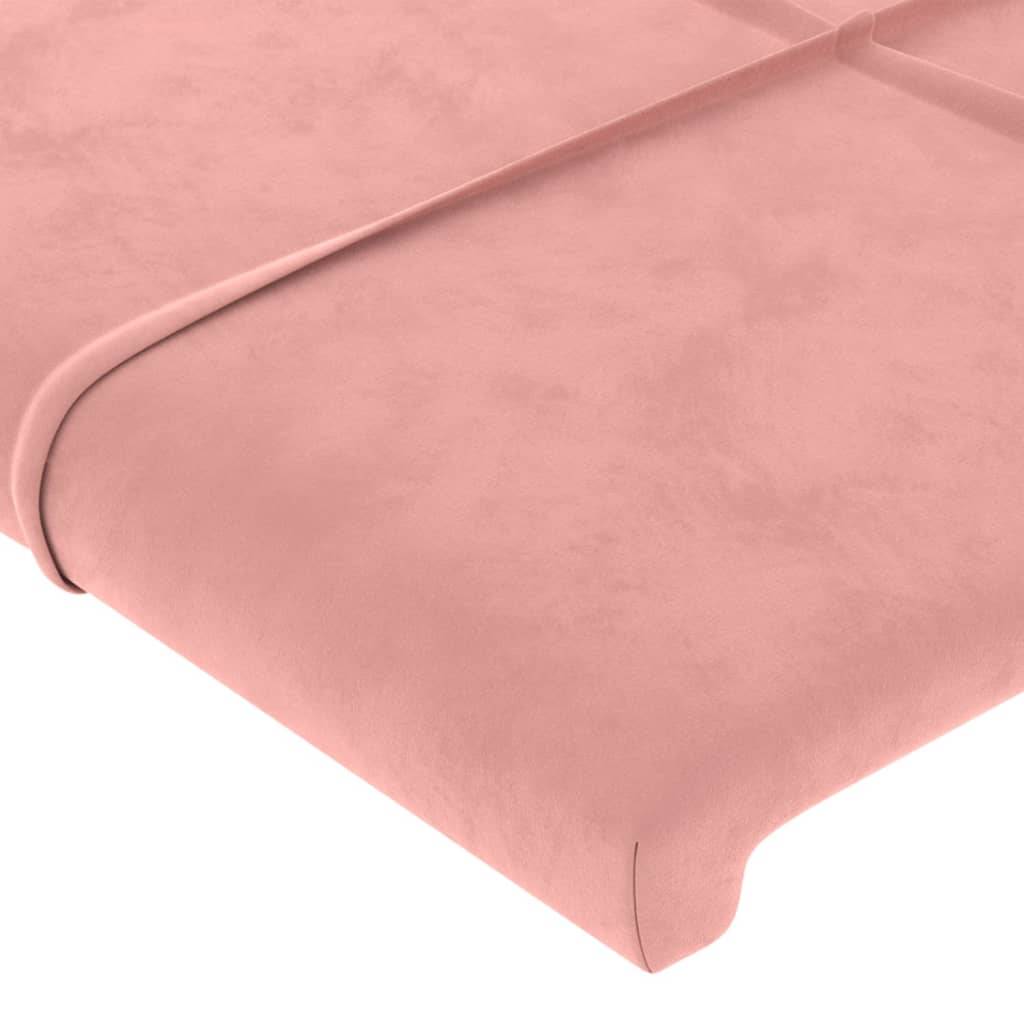 vidaXL Kopfteile 4 Stk. Rosa 80x5x78/88 cm Samt