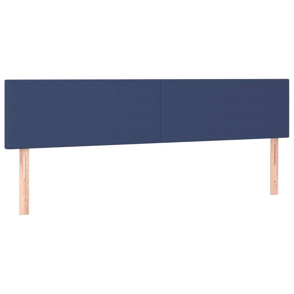 vidaXL LED Kopfteil Blau 180x5x78/88 cm Stoff