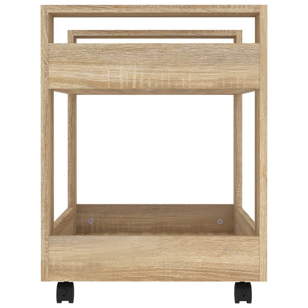vidaXL Bürowagen Sonoma-Eiche 60x45x60 cm Holzwerkstoff
