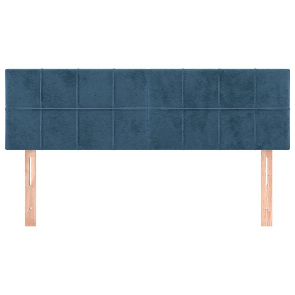 vidaXL Kopfteile 2 Stk. Dunkelblau 72x5x78/88 cm Samt