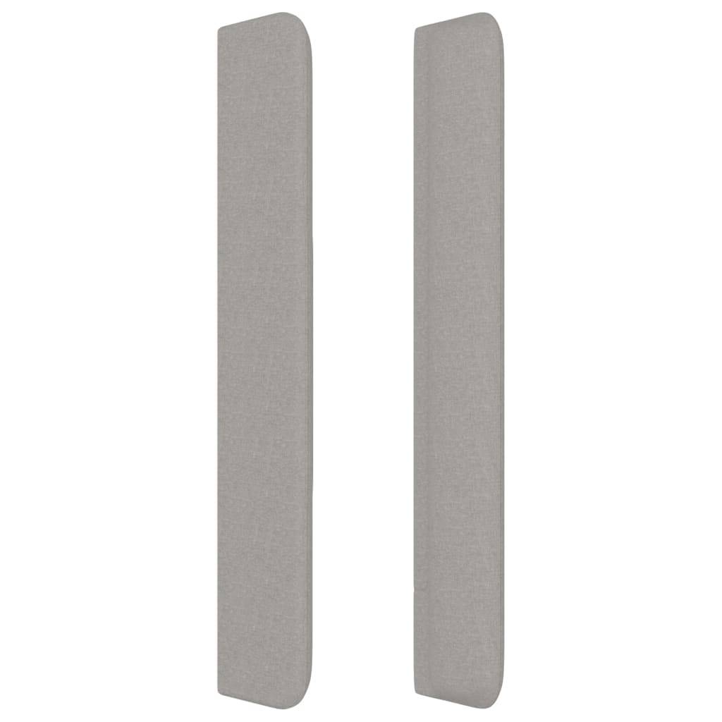 vidaXL Kopfteil mit Ohren Hellgrau 83x16x118/128 cm Stoff