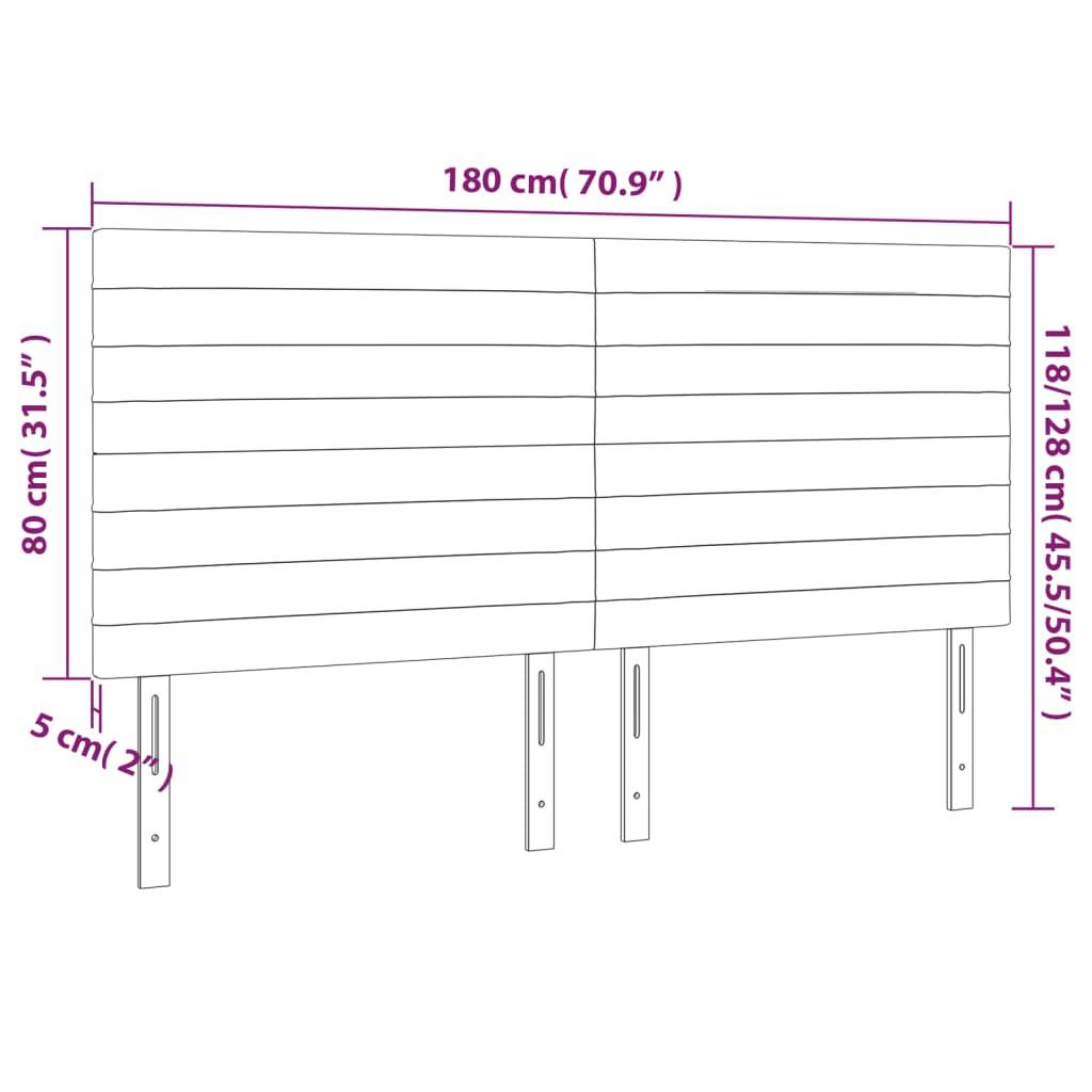 vidaXL Kopfteile 4 Stk. Schwarz 90x5x78/88 cm Samt