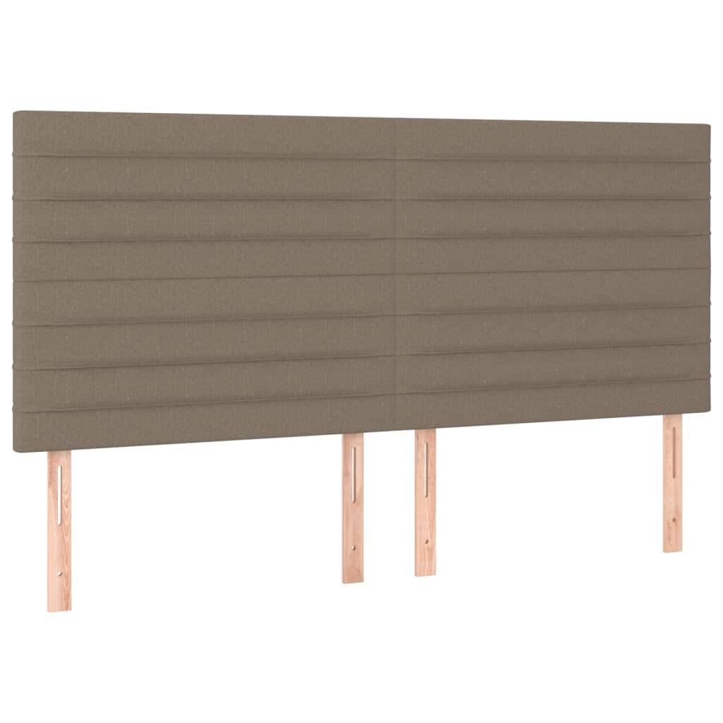 vidaXL Kopfteile 4 Stk. Taupe 80x5x78/88 cm Stoff