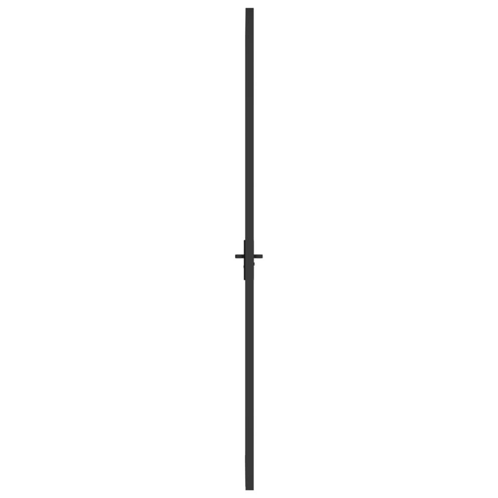 vidaXL Innentür 102,5x201,5 cm Schwarz Mattglas und Aluminium