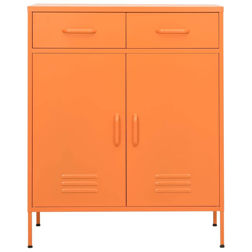 vidaXL Lagerschrank Orange 80x35x101,5 cm Stahl