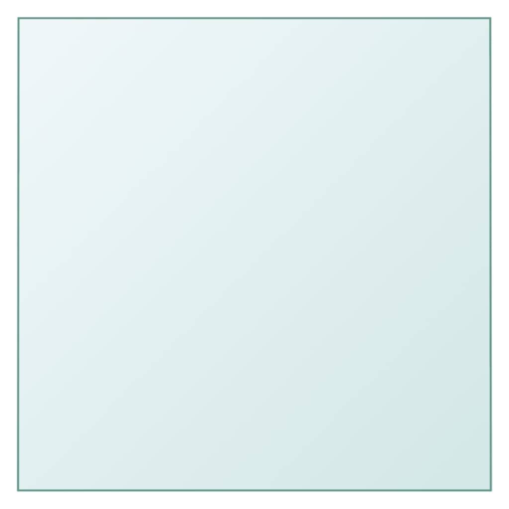 vidaXL Tischplatte Transparent 60x60 cm Hartglas