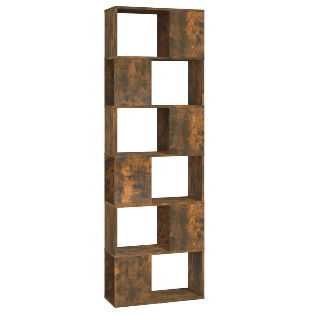 vidaXL Bücherregal/Raumteiler Räuchereiche 60x24x186 cm