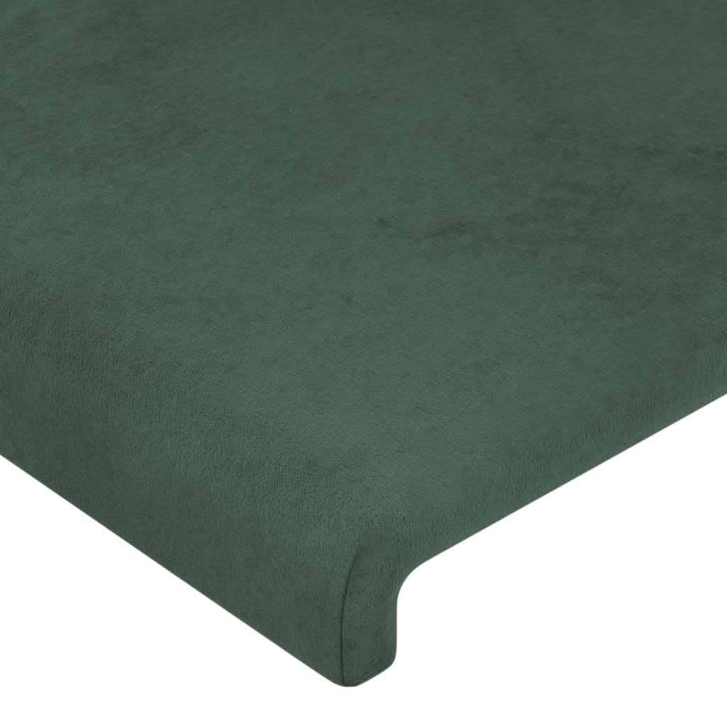 vidaXL Kopfteil mit Ohren Dunkelgrün 103x16x78/88 cm Samt