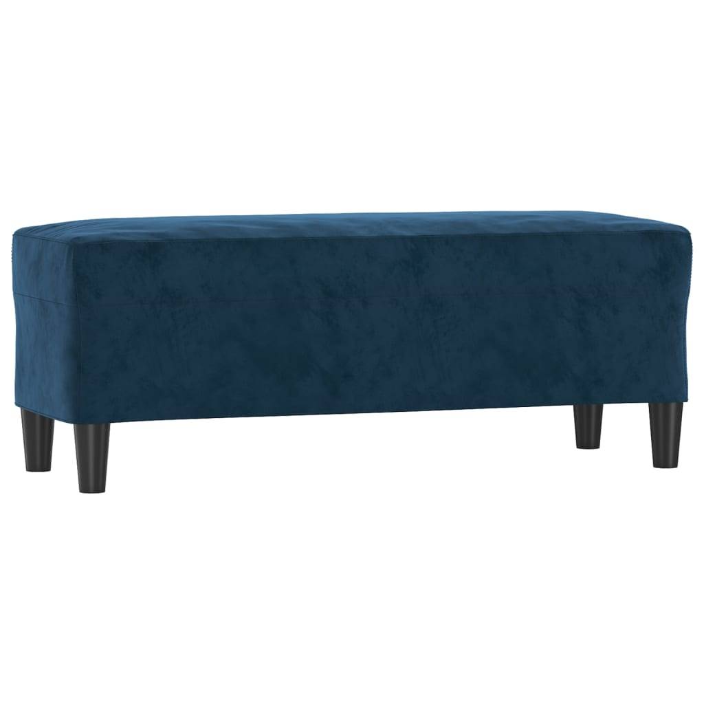 vidaXL Sitzbank Blau 100x35x41 cm Samt