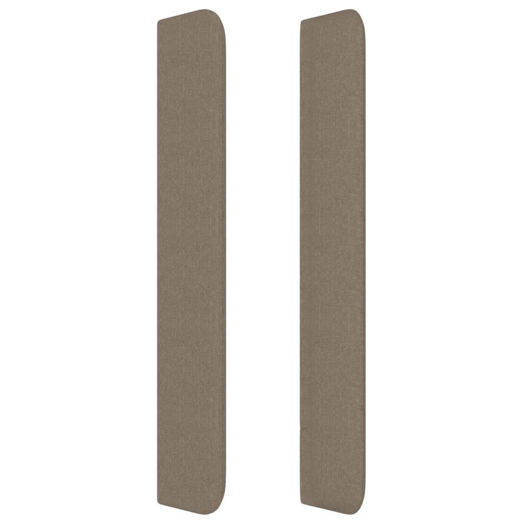 vidaXL Kopfteil mit Ohren Taupe 147x16x118/128 cm Stoff
