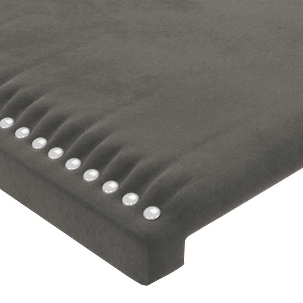 vidaXL Kopfteile 2 Stk. Dunkelgrau 100x5x78/88 cm Samt