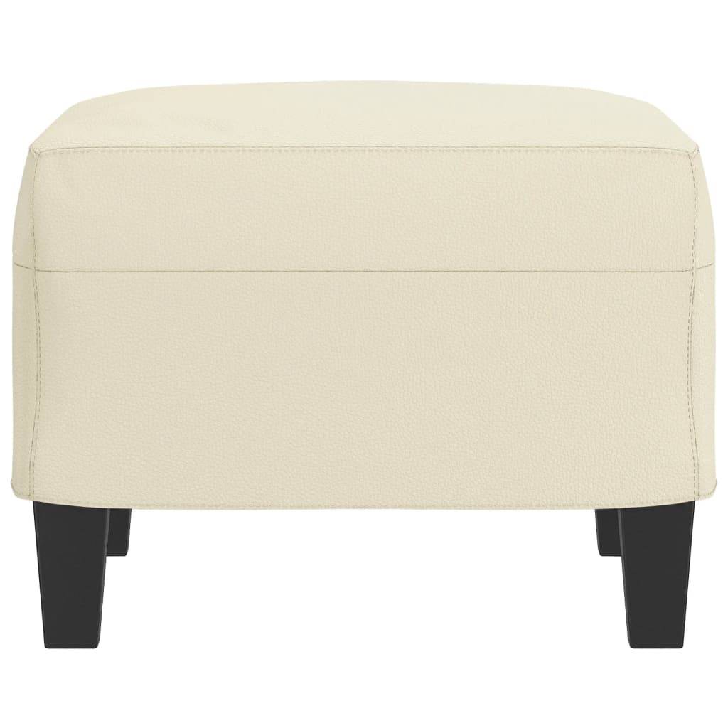 vidaXL Fußhocker Creme 60x50x41 cm Kunstleder