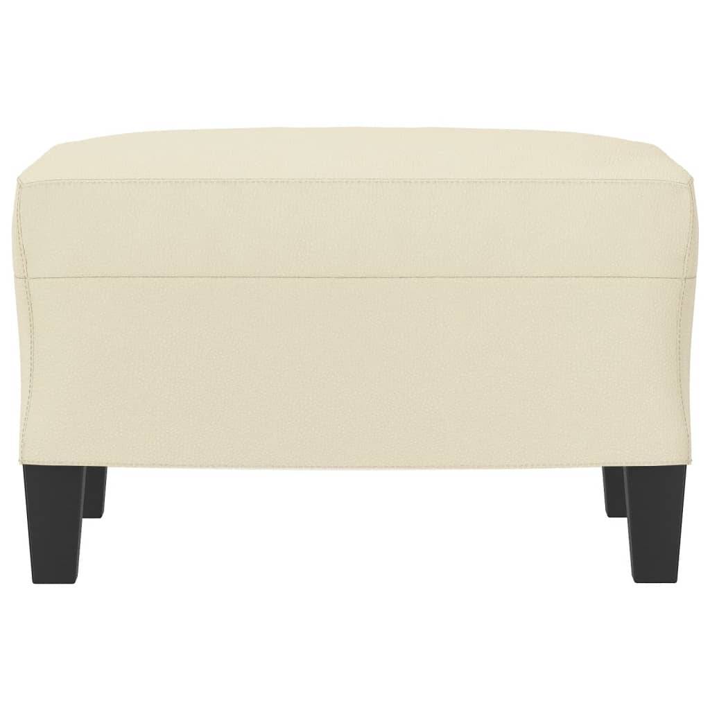 vidaXL Fußhocker Creme 60x50x41 cm Kunstleder