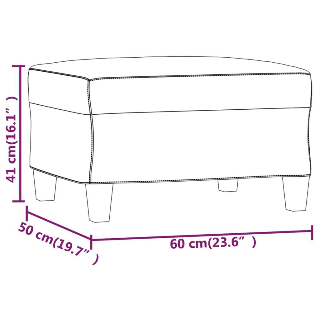 vidaXL Fußhocker Grau 60x50x41 cm Kunstleder