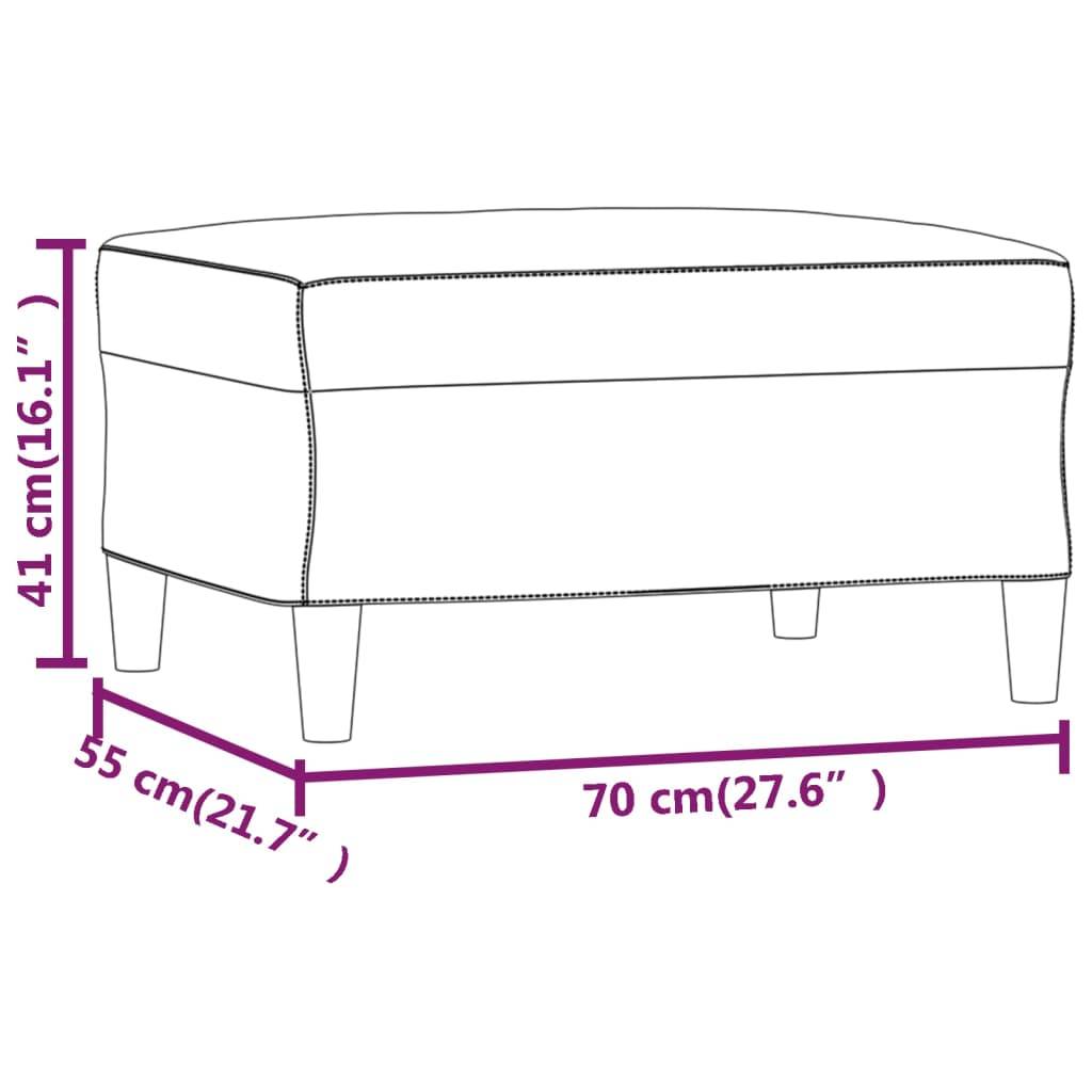 vidaXL Fußhocker Creme 70x55x41 cm Samt