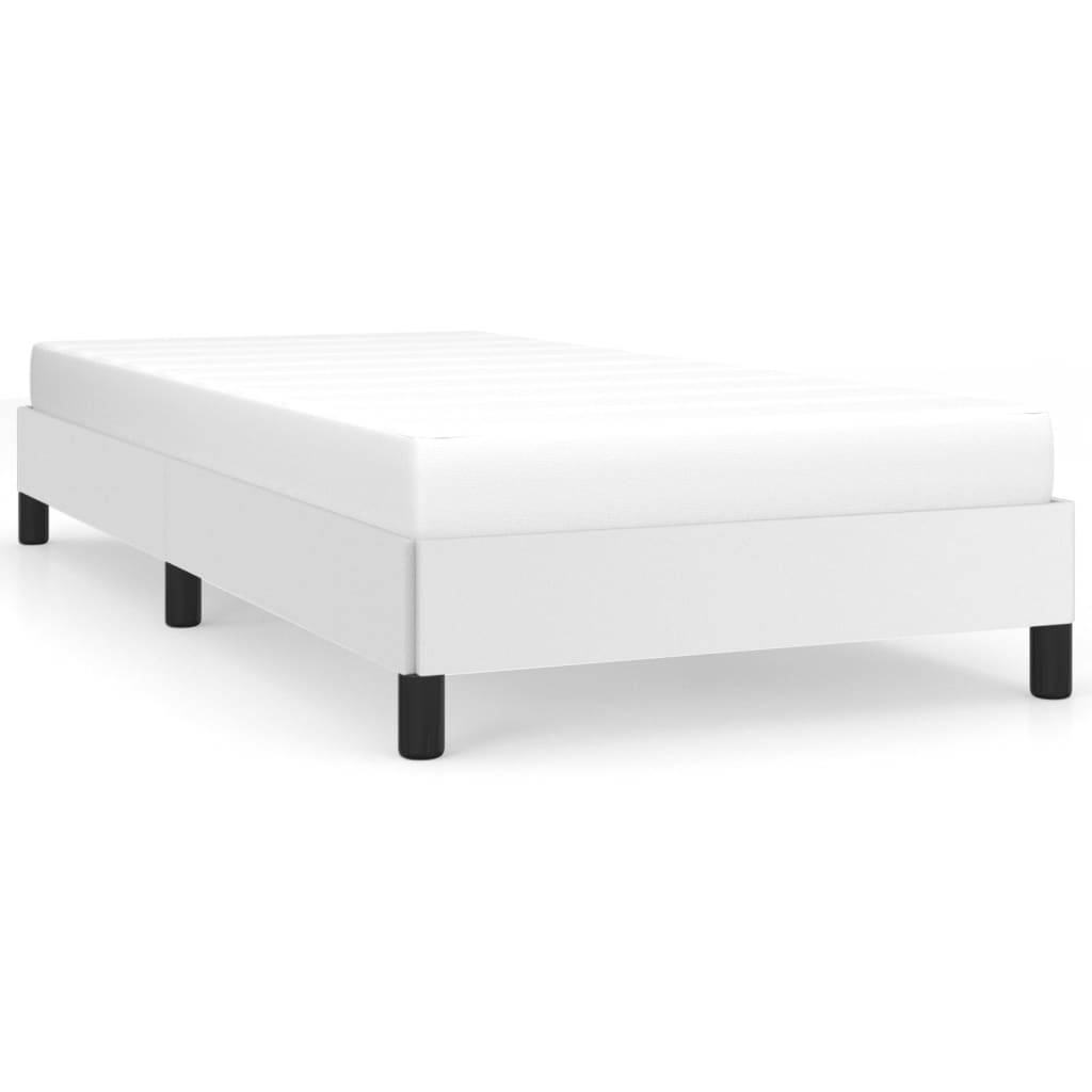 vidaXL Bettgestell Weiß 90x200 cm Kunstleder