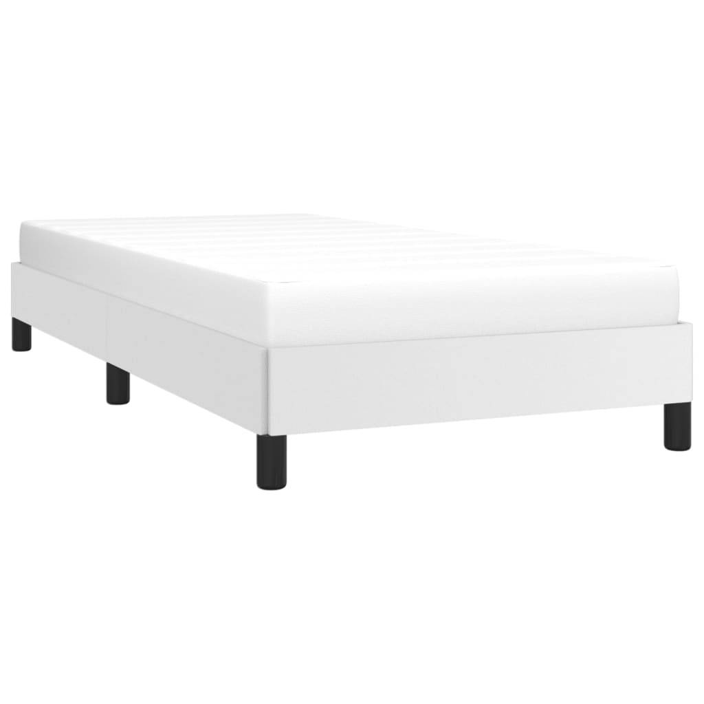 vidaXL Bettgestell Weiß 90x200 cm Kunstleder