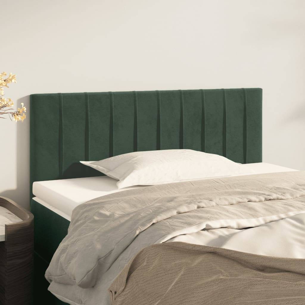 vidaXL Kopfteil Dunkelgrün 100x5x78/88 cm Samt