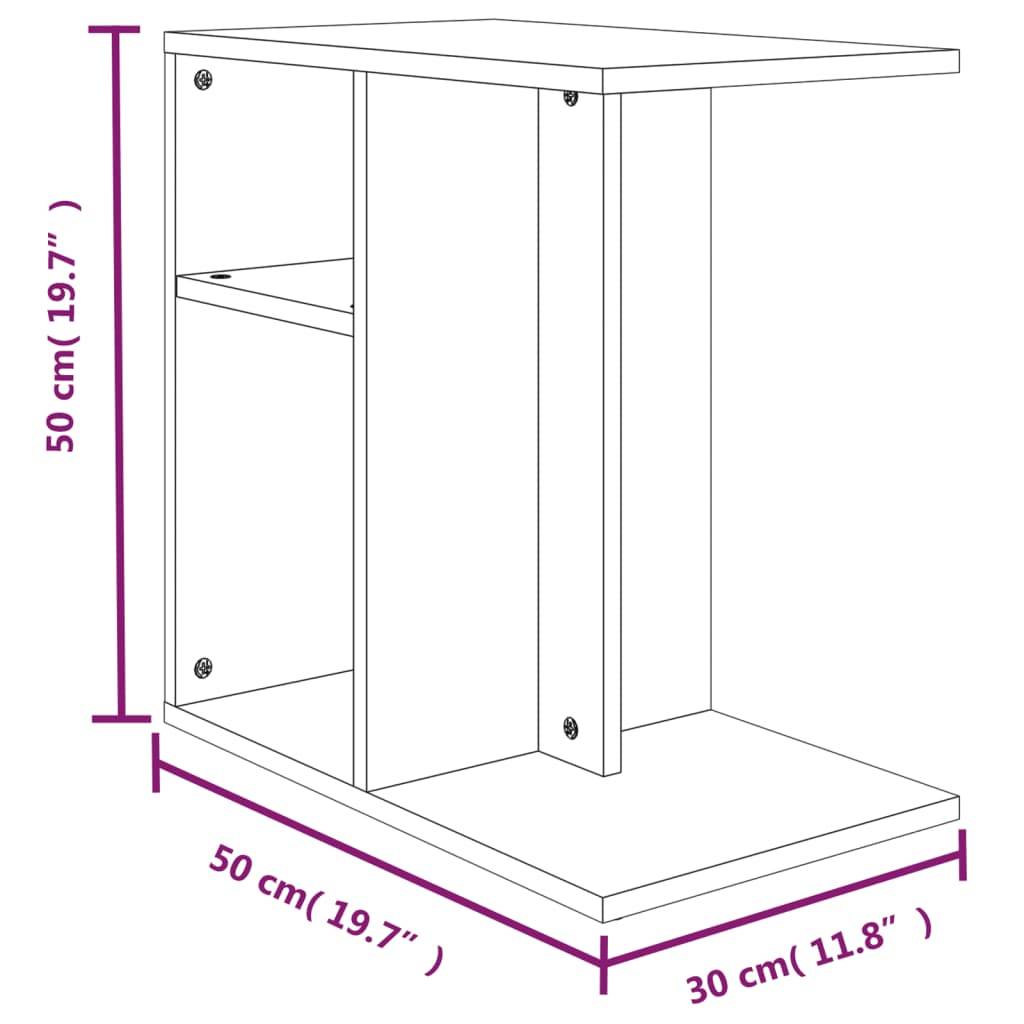 vidaXL Beistelltisch Braun Eichen-Optik 50x30x50 cm Holzwerkstoff