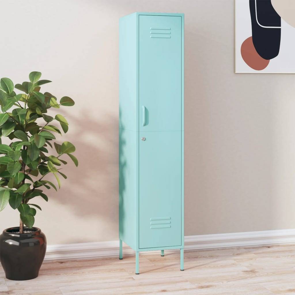 vidaXL Schließfachschrank Minzgrün 35x46x180 cm Stahl