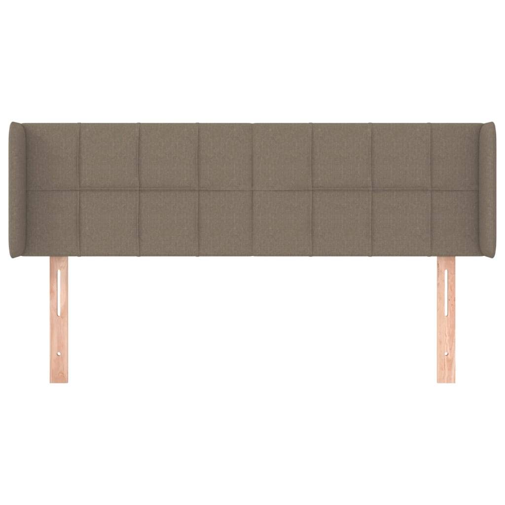 vidaXL Kopfteil mit Ohren Taupe 147x16x78/88 cm Stoff